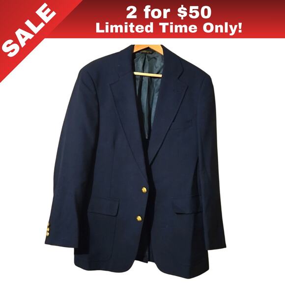 [Sale: 2 for $50!] Classic Black Blazer by Larry Rubin’s – Tailored in USA 0149 - Picture 1 of 12